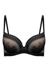 Vivisence 1041 Biustonosz push-up, beżowo - czarny