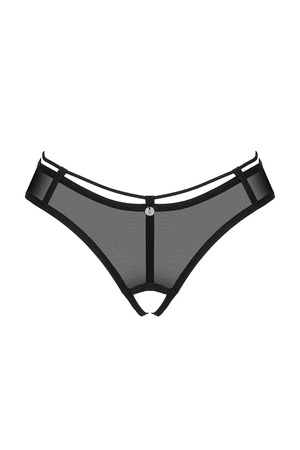 Obsessive Roxelia crotchless thong Majtki stringi otwarte, czarny