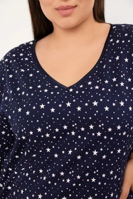 Italian Fashion Libra r.3/4 Nocna koszula, druk/granat