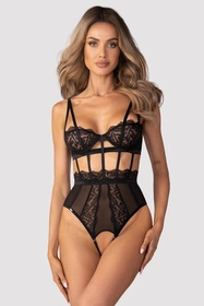 Obsessive Hersis crotchless teddy Body sexy, black