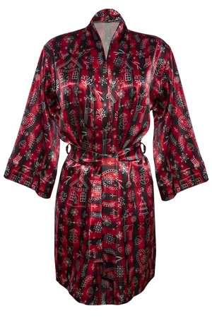 Dkaren DK-P-012 Nocna peniuar, czerwono-czarny