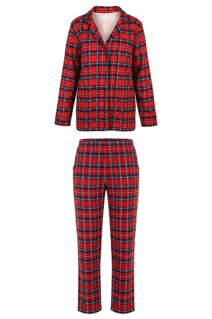 Vivisence 2067 Nocna piżama, czerwony-krata