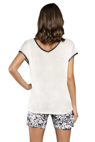 Italian Fashion Pasja kr.r. kr.sp. Nocna piżama, biały/druk