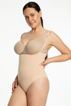 Julimex 419 Seamless Body Open Bust Body wyszczuplające, beżowy