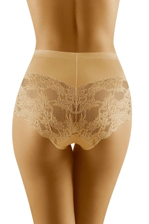 Wol-Bar Diamond 3506 3-pak Majtki wysokie figi, beżowy-czarny-biały