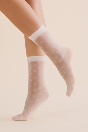Gabriella Peri code 1195 Wyr�b po�czoszniczy skarpetki, bianco