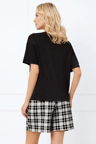 Italian Fashion Klara kr.r. kr.sp. Nocna piżama, czarny/druk