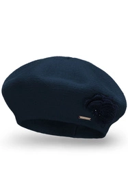 Vivisence 7036 Nakrycie głowy beret, granatowy