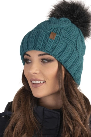 Vivisence 7014Kmpl Komplet czapka+komin, ciemny turkus