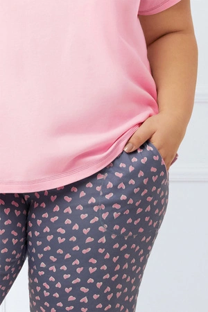 Italian Fashion Lotte kr.r. sp.3/4 Nocna piżama, róż/druk