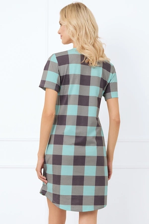 Italian Fashion Sandra kr.r. Nocna koszula, druk turkus