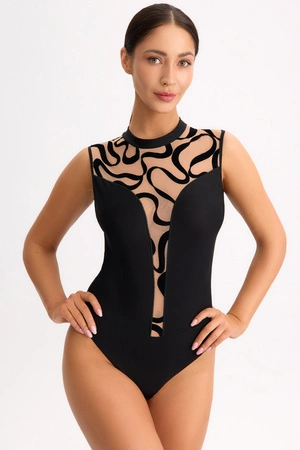Bella Misteria 68-157 Czarny Agat Body klasyczne, czarno-beżowy