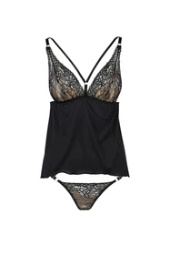 Casmir Divine chemise Nocna komplet koszulka + stringi, black