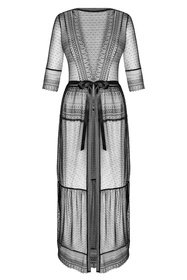 Obsessive Estiqua peignoir Nocna peniuar, czarny