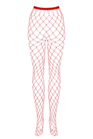 Obsessive S812 stockings Wyrób pończoszniczy rajstopy, czerwony
