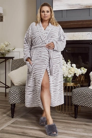 Italian Fashion Asma dł.r. Nocna szlafrok, szary