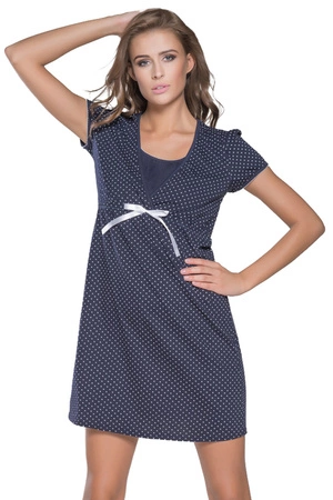 Italian Fashion Radość kr.r. Nocna koszula, granat