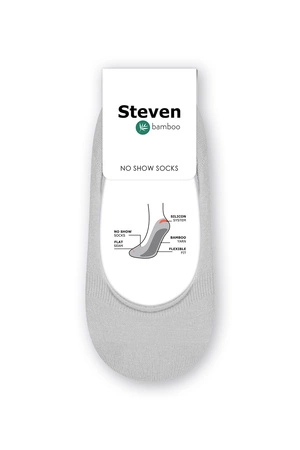 Steven 036-013 bamboo Skarpety stopki, jasny szary