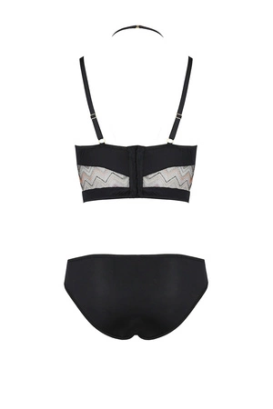 Casmir Lagerta set Nocna komplet biustonosz + figi, black