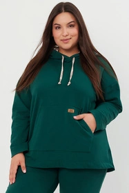 Italian Fashion Lagos dł.r. Bluza nierozpinana, c.zielony