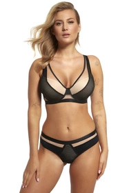 Lupo 2350 Biustonosz push-up, czarno-beżowy