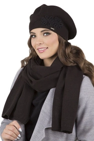 Vivisence 7007 Nakrycie głowy beret, czarny