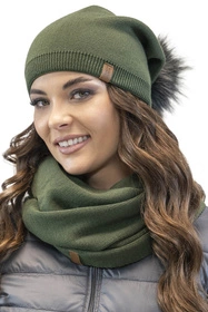 Vivisence 70105Kmpl Komplet czapka+komin, zielony