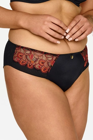 Lupo 2612 Majtki figi, czarno-czerwony