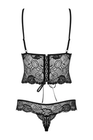 Obsessive Alluria teddy Body sexy, czarny