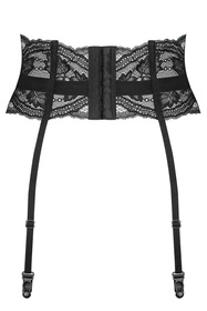 Obsessive Nutris garter belt Pas do pończoch niski, czarny