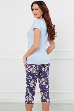 Italian Fashion Pulia kr.r. sp.3/4 Nocna piżama, niebieski/druk