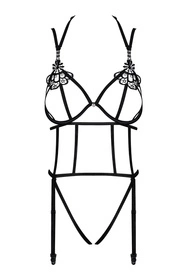 Obsessive Badossa teddy Body sexy, czarny