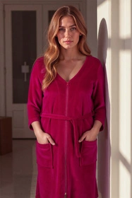 Vivisence 5011 Nocna szlafrok, rubinowy