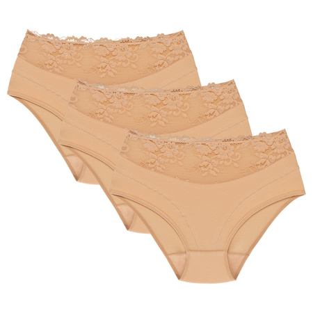 Wol-Bar Eco-Hi 3-pak Majtki figi, be�owy