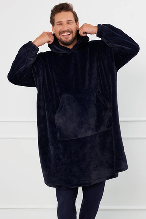 Italian Fashion Forio dł.r. Nocna szlafrok, granat