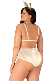 Obsessive Neo Goldes Nocna sexy kostium, biało-złoty