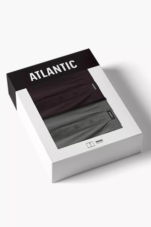 Atlantic 2MBX-054 2-pack Majtki bokserki, wino/khaki