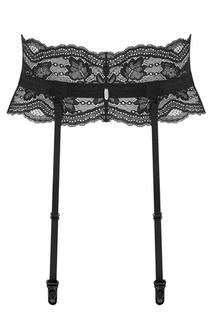 Obsessive Nutris garter belt Pas do pończoch niski, czarny