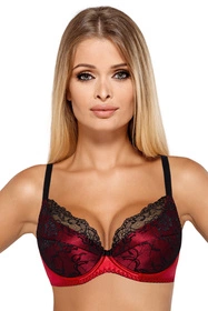 PariPari Catherine IV Biustonosz push-up, red-black