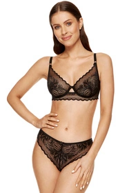 Gorteks Astrid/B2 Biustonosz miękki, czarno-beżowy