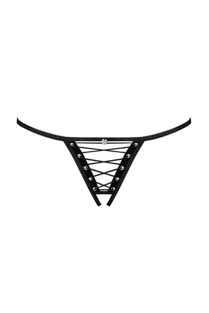 Obsessive Remediosa crotchless thong Majtki stringi otwarte, czarny