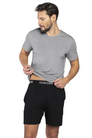 Italian Fashion Dallas kr.r. kr.sp. Nocna piżama, melanż-czarny