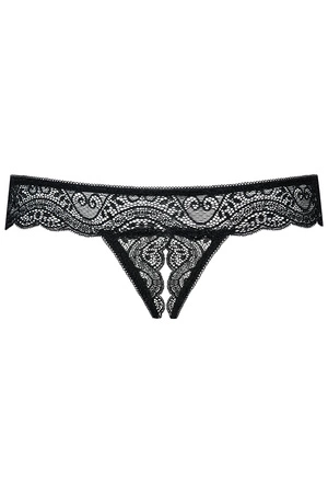 Obsessive Miamor crotchless thong Majtki stringi otwarte, czarny