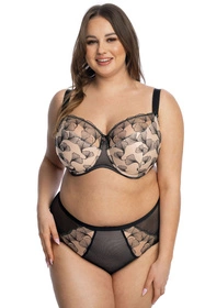 Gaia 1130M Filipa Maxi Biustonosz półusztywniany, czarny