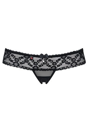 Obsessive 837-THC-1 Majtki stringi otwarte, czarny