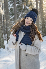 Vivisence 7015S Szalik lub apaszka szalik, granatowy