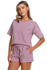 Doctor Nap SET.7450 Nocna komplet top + szorty, misty rose