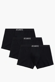 Atlantic 3BMH-011 3-pack Majtki bokserki, czarny
