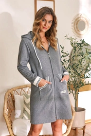Doctor Nap SMZ.4508 Nocna szlafrok, dark grey