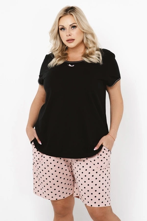 Italian Fashion Bonilla kr.r. kr.sp. Nocna piżama, czarny/druk